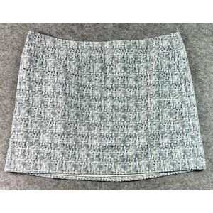 Ann Taylor White & Blue Tweed Look Above the Knee Skirt sz 22 (15995)
